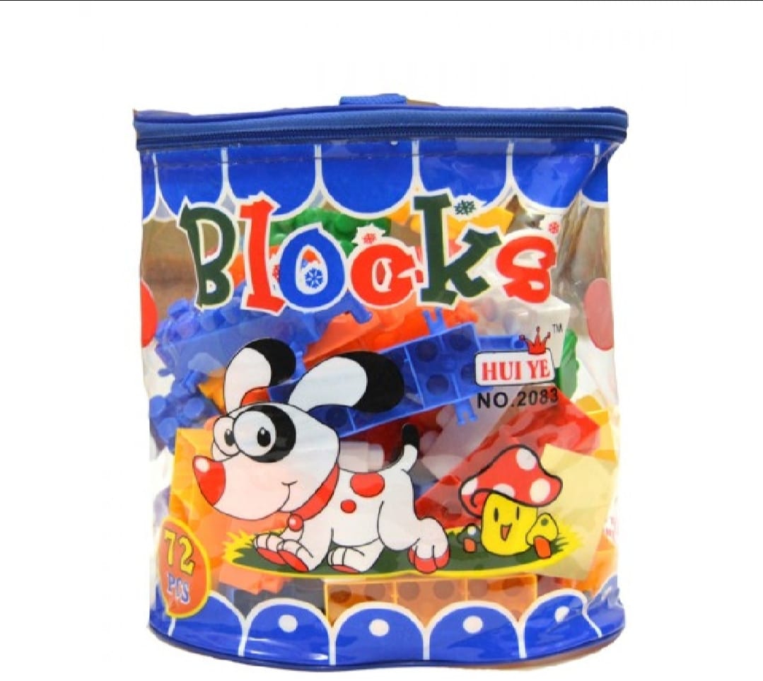 Building Blocks Toy Pack for Kids – 72 Pieces Multicolor Educational Blocks