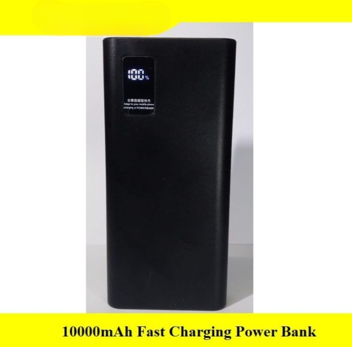 10000mAh Power Bank – PD Fast Charging with Digital Display & Full Capacity Backup