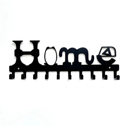 Metal Key Rack Holder Wall Mounted Key Holder 10 Hooks Hang Rack Cute Key Decorative with Screws Anchors for Coat Clothes