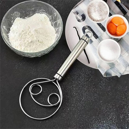 Manual Non Stick Steel Flour Cream Mixer Beater