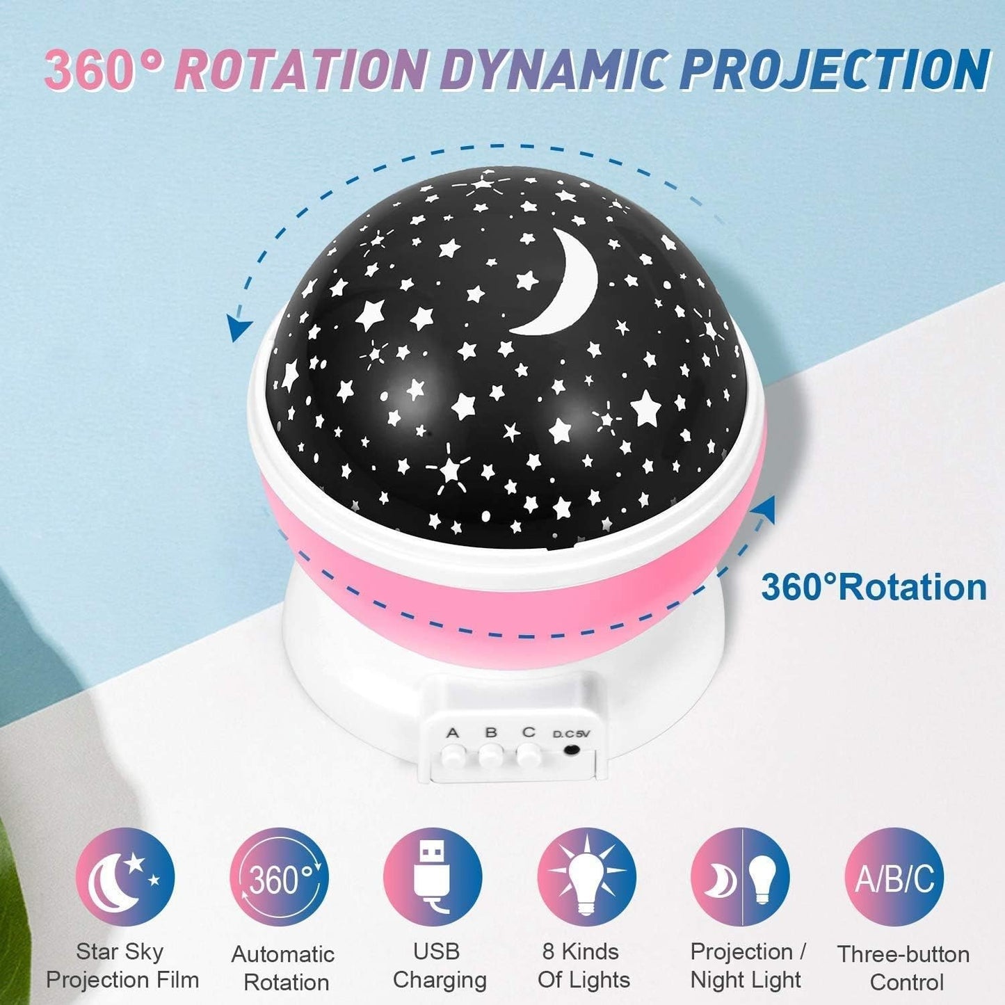 Night Light Star Lamp Starry Sky Projector | 360° Rotating
