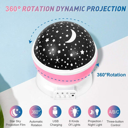 Night Light Star Lamp Starry Sky Projector | 360° Rotating
