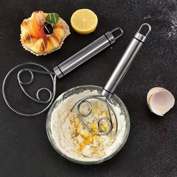 Manual Non Stick Steel Flour Cream Mixer Beater