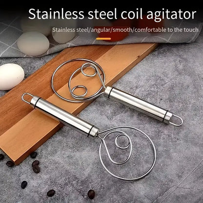 Manual Non Stick Steel Flour Cream Mixer Beater