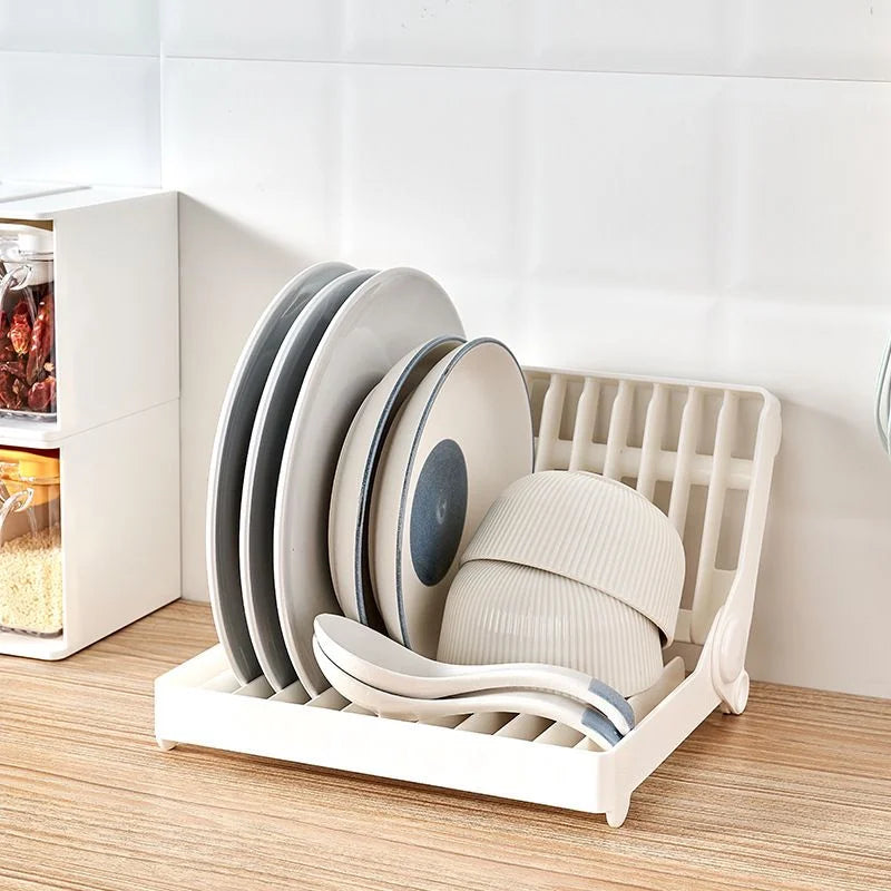 Small Kitchen Foldable Dish Plate Drying Rack