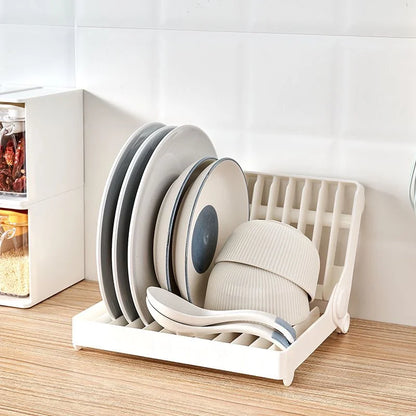 Small Kitchen Foldable Dish Plate Drying Rack