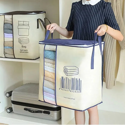 Large Non-woven Portable Clothes Storage Bag Clothing Organizer