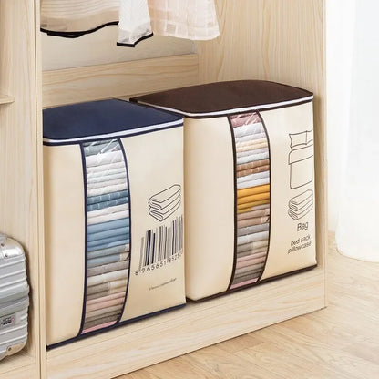 Large Non-woven Portable Clothes Storage Bag Clothing Organizer