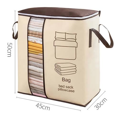 Large Non-woven Portable Clothes Storage Bag Clothing Organizer