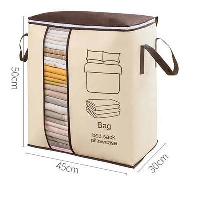 Large Non-woven Portable Clothes Storage Bag Clothing Organizer