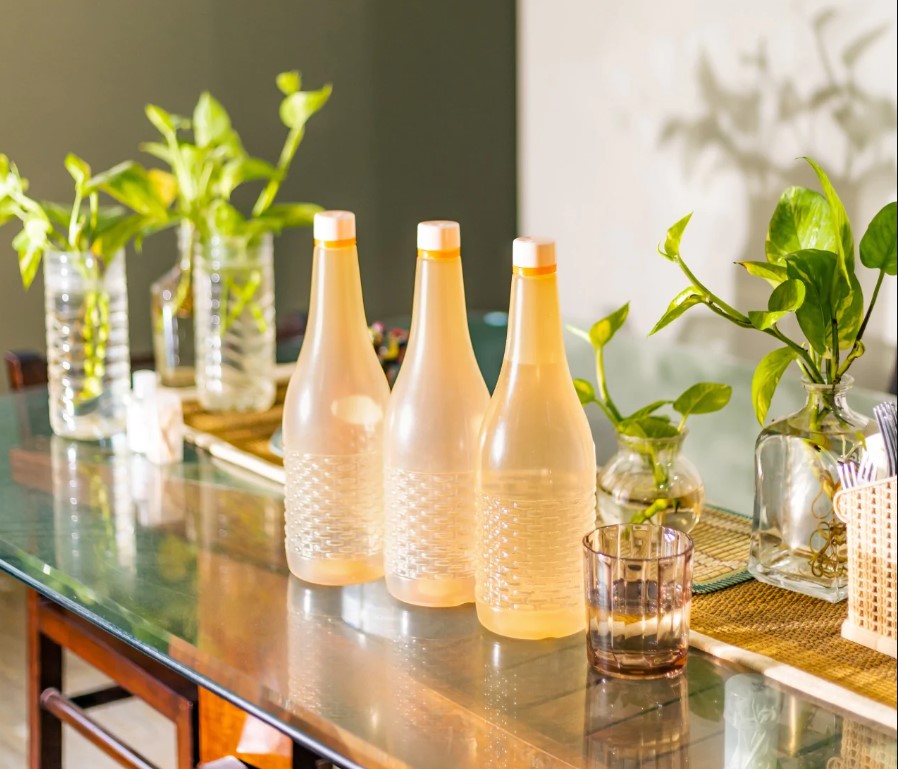 Pack Of 4 Plastic Jumbo Water Bottles