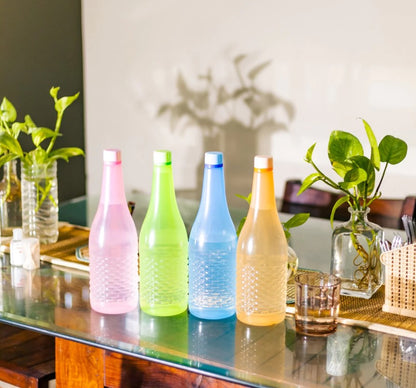 Pack Of 4 Plastic Jumbo Water Bottles