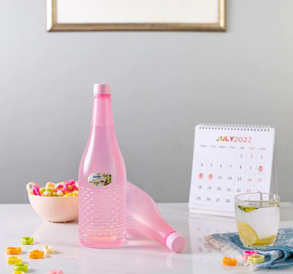 Pack Of 4 Plastic Jumbo Water Bottles