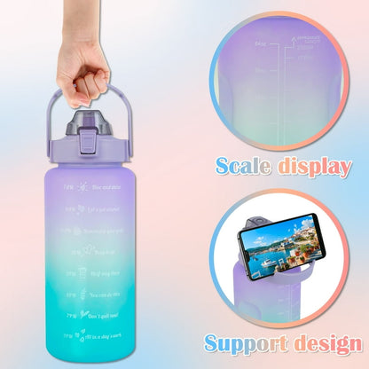 Sports Water Bottles 3 Pcs Set with Motivational Time Marker