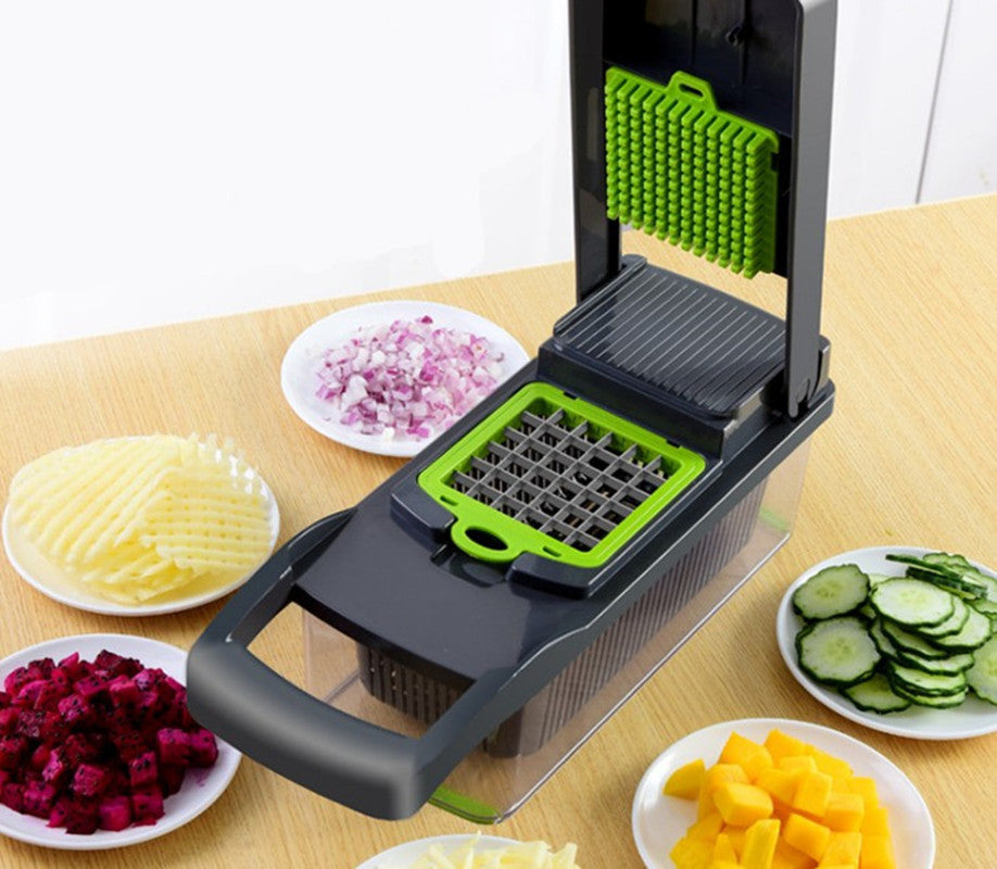 16 in 1 Multifunctional Vegetable Slicer Cutter Shredders Slicer With Basket Fruit Potato Chopper Carrot Grater