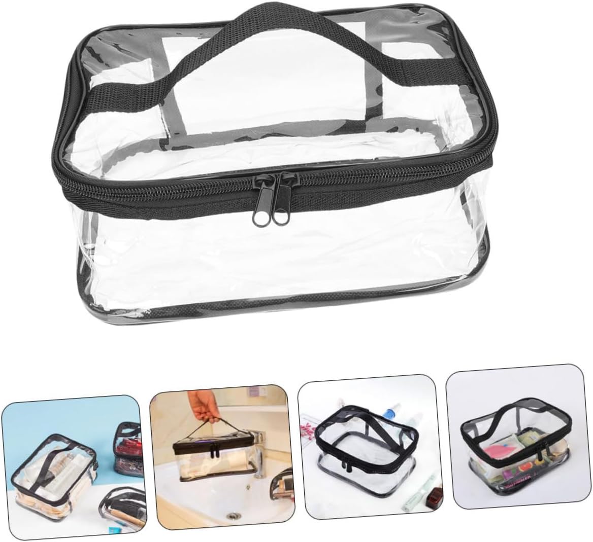 Clear Travel Makeup Bag – Waterproof, Portable, and Stylish Organizer for Cosmetics & Toiletries