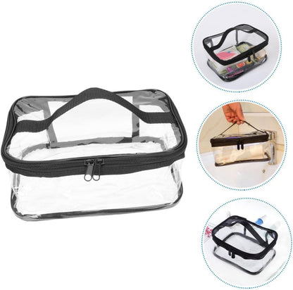 Clear Travel Makeup Bag – Waterproof, Portable, and Stylish Organizer for Cosmetics & Toiletries