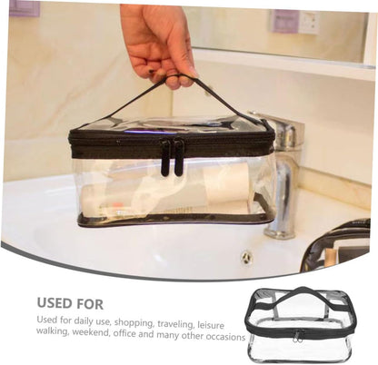 Clear Travel Makeup Bag – Waterproof, Portable, and Stylish Organizer for Cosmetics & Toiletries