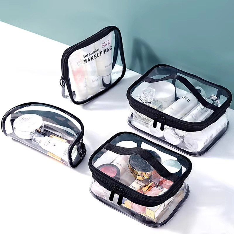 Clear Travel Makeup Bag – Waterproof, Portable, and Stylish Organizer for Cosmetics & Toiletries