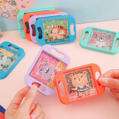 Cartoon Animal Handheld Balance Ball Maze Board Toys for Kids