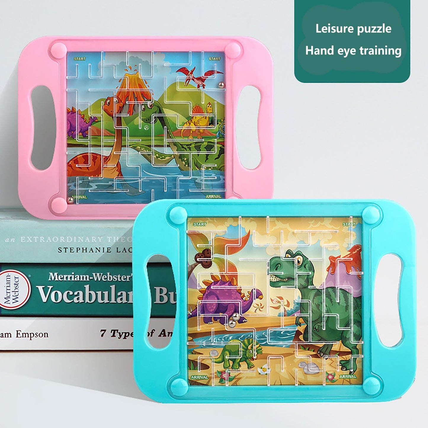 Cartoon Animal Handheld Balance Ball Maze Board Toys for Kids