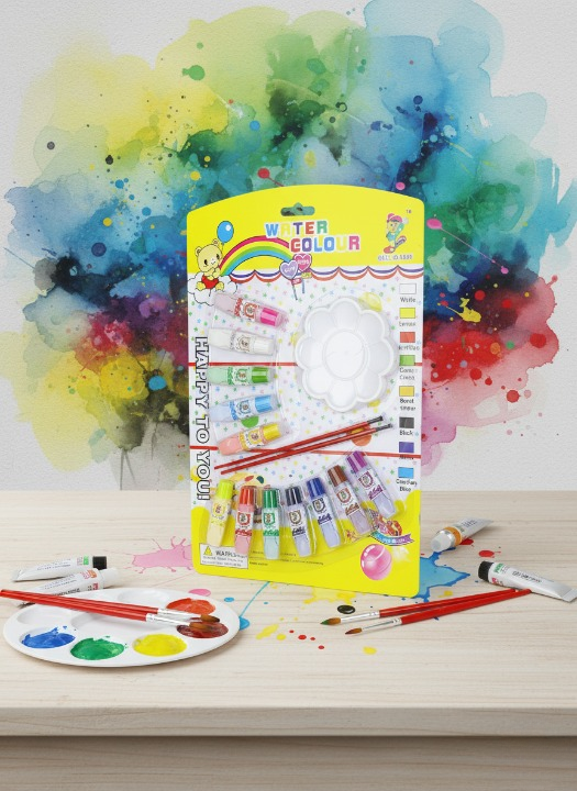 Water Color Painting Set with Brushes and Palette