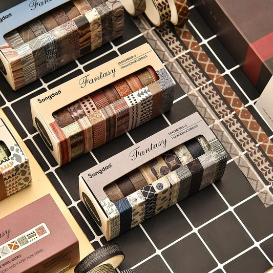 Songdao 10 Rolls Fantasy Washi Tape Set Texture Arts