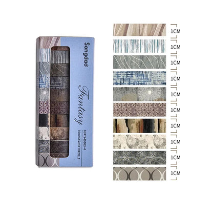 Songdao 10 Rolls Fantasy Washi Tape Set Texture Arts