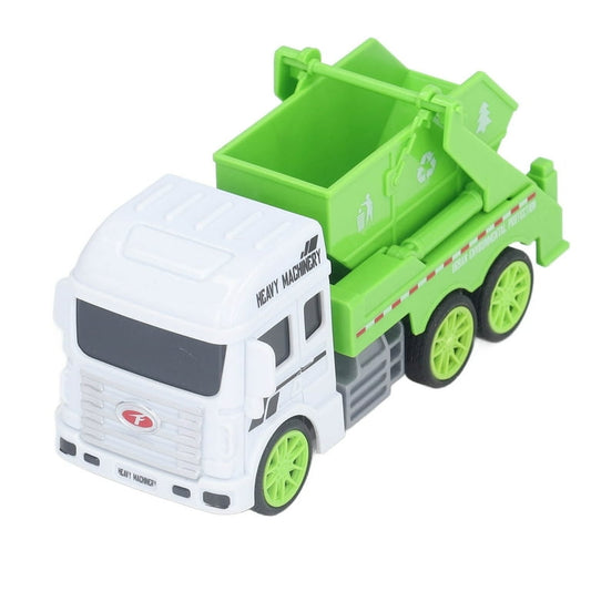 Toy Garbage Dumper  Truck – Green Recycling Sanitation Vehicle with Real Sliding Action