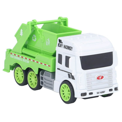 Toy Garbage Dumper  Truck – Green Recycling Sanitation Vehicle with Real Sliding Action