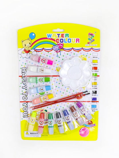 Water Color Painting Set with Brushes and Palette