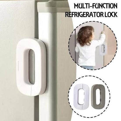 Child Safety Refrigerator Door Lock – No-Drill Latch to Prevent Kids & Pets Access