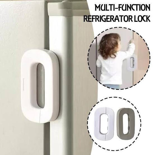 Child Safety Refrigerator Door Lock – No-Drill Latch to Prevent Kids & Pets Access