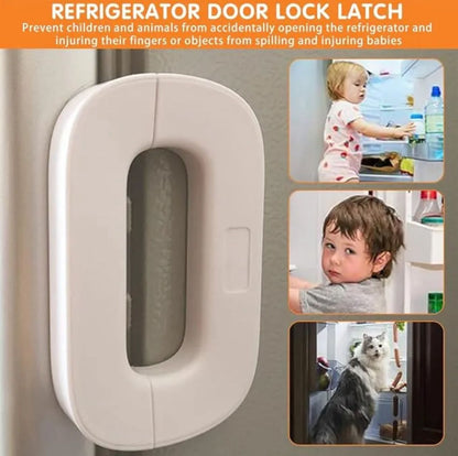 Child Safety Refrigerator Door Lock – No-Drill Latch to Prevent Kids & Pets Access
