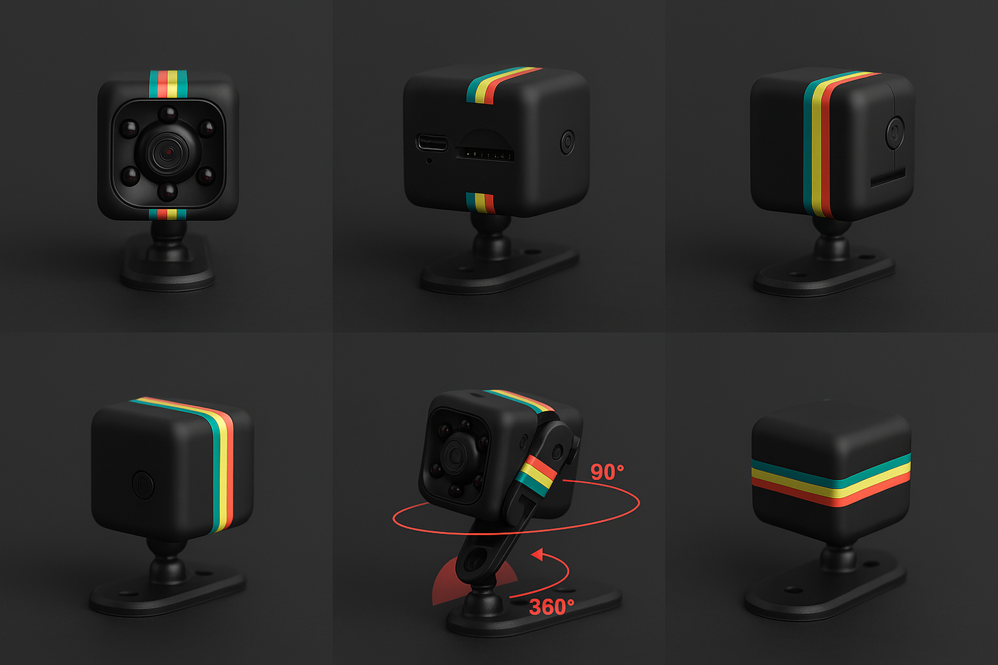 Mini Hidden Camera with Night Vision – HD Recording, Motion Detection & Adjustable Holding Stand