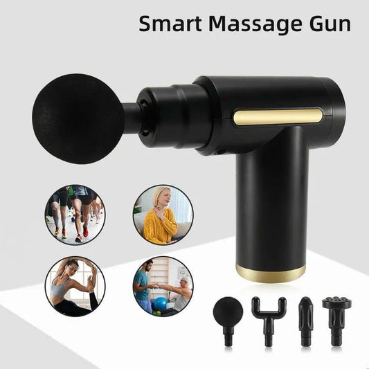 4 In 1 Massage Gun | Deep Tissue Percussion Massager With 4 Attachments