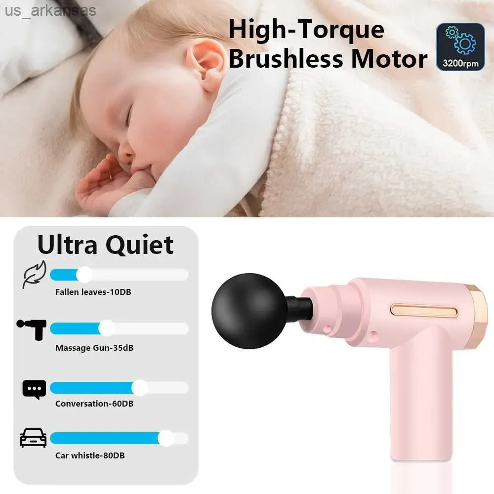 4 In 1 Massage Gun | Deep Tissue Percussion Massager With 4 Attachments