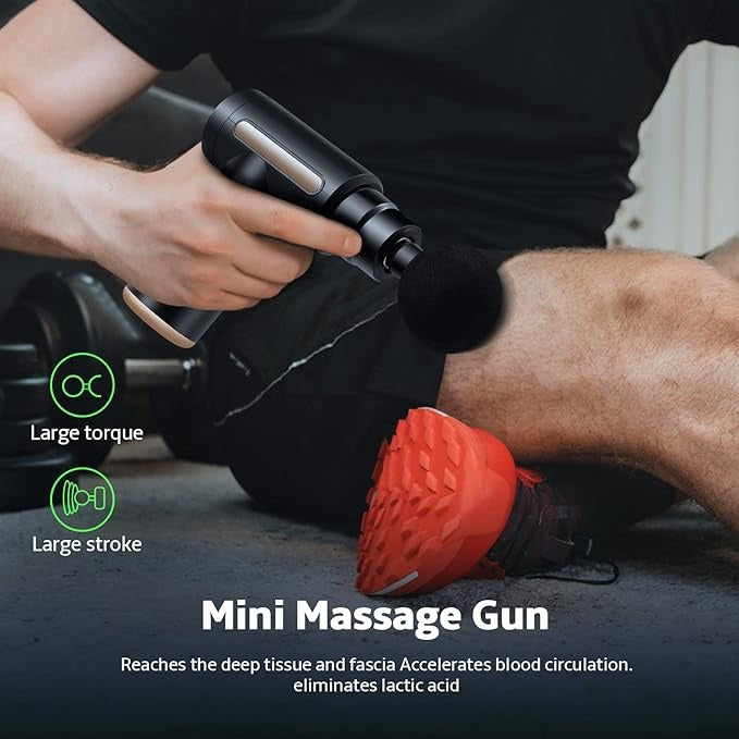 4 In 1 Massage Gun | Deep Tissue Percussion Massager With 4 Attachments