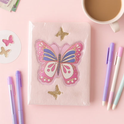 Cute Cartoon Character Plush Cover Diary