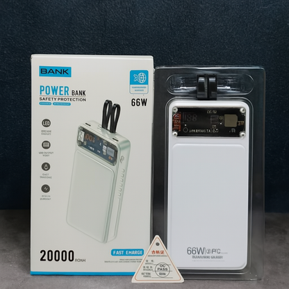 66W 20000mAh Power Bank With LED Display | Super Fast Charging Portable Power Bank