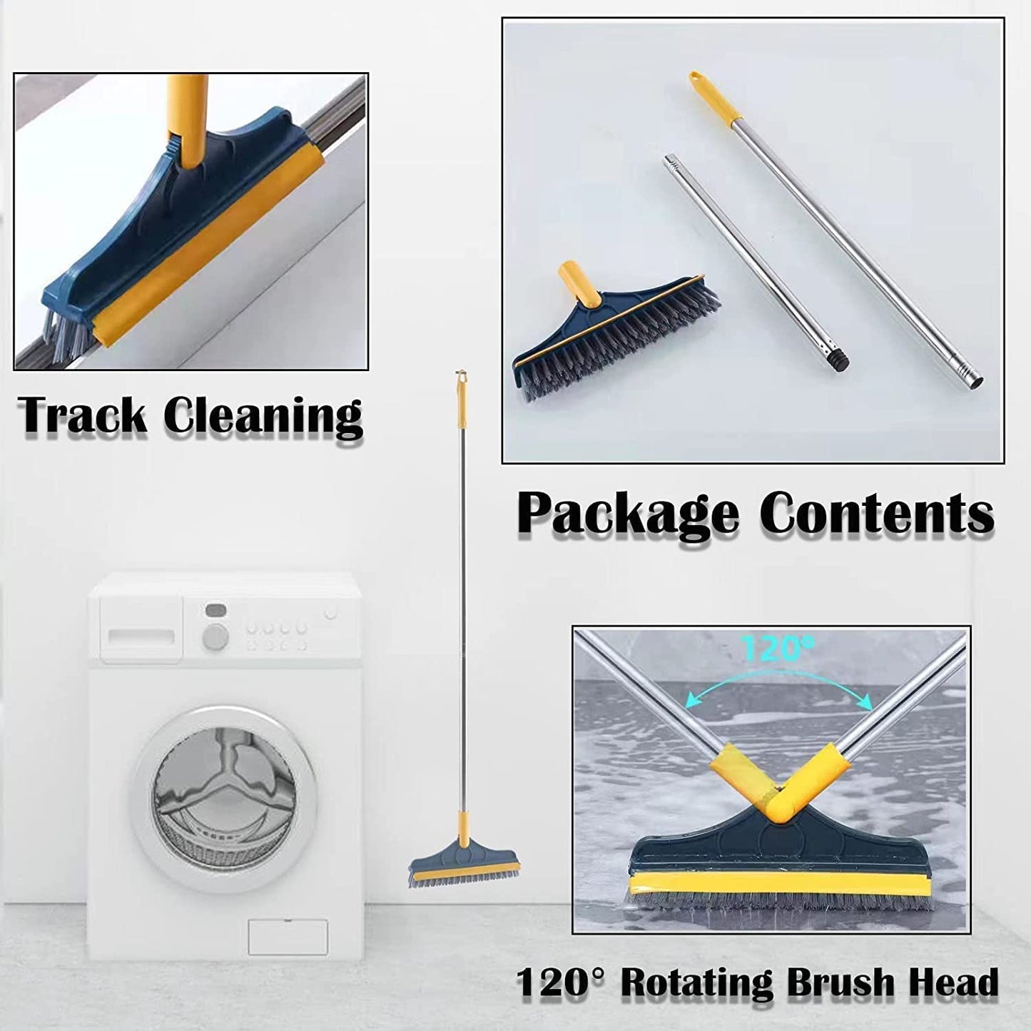 2 in 1 Floor Cleaning Brush Bathroom Tile Windows Floor Cleaning Brush