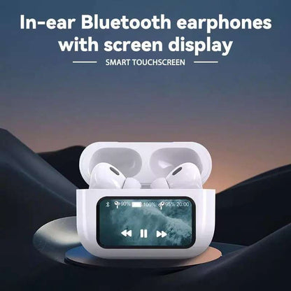 A9 Pro Touch Screen AirPods Pro with Active Noise Cancellation (ANC) & LCD Display | Bluetooth 5.0 Wireless Earbuds