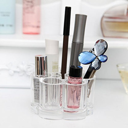 6 Slot Round Shape Lipstick Organizer Flower Shape