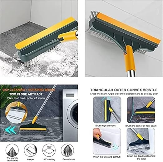 2 in 1 Floor Cleaning Brush Bathroom Tile Windows Floor Cleaning Brush