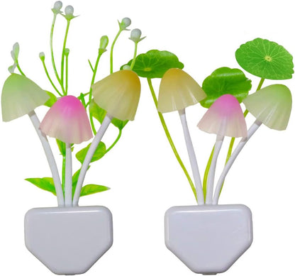 Mushroom Night Light Dusk To Dawn Sensor LED Night Lights Flower Lamp