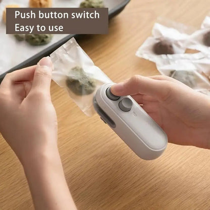 Mini Heat Sealing Machine 2-in-1 Cutter & Sealer | USB Rechargeable