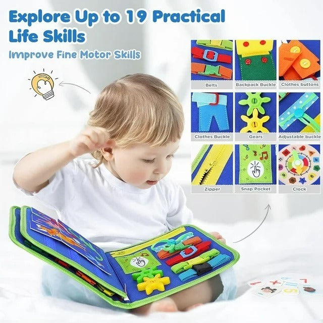 Reusable Montessori Busy Book For Toddlers | Educational Learning Toy
