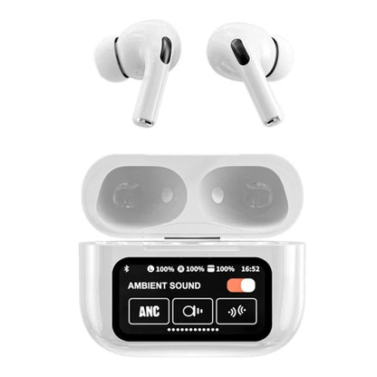 A9 Pro Touch Screen AirPods Pro with Active Noise Cancellation (ANC) & LCD Display | Bluetooth 5.0 Wireless Earbuds