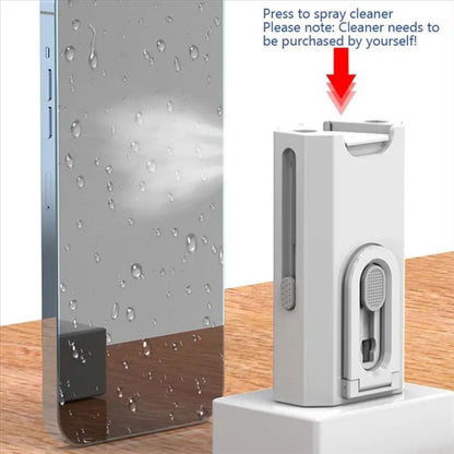 8In1 Computer Keyboard Cleaner Brush Kit Earphone Cleaning Pen for Headset Phone Cleaning Tools Black