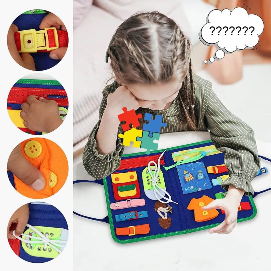 Reusable Montessori Busy Book For Toddlers | Educational Learning Toy